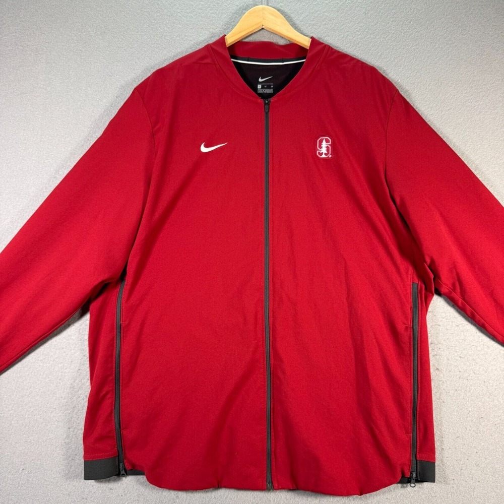 Stanford Cardinals Windbreaker Jacket Mens‎ XL Red Nike College NCAA Swoosh Mesh
